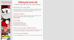 Desktop Screenshot of hianyzol.sms-ek.org